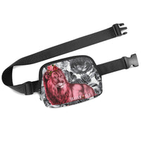 ♥LION WITH ROSES BIBLE VERSE BELT BAG