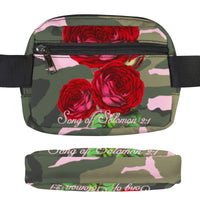 ♥ROSES AND CAMOUFLAGE BELT BAG