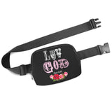 ♥LOVE GOD BIBLE VERSE ROSES BELT BAG