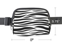 ♥Zebra Striped Belt Bag