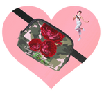 ♥ROSES AND CAMOUFLAGE BELT BAG