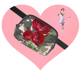 ♥ROSES AND CAMOUFLAGE BELT BAG