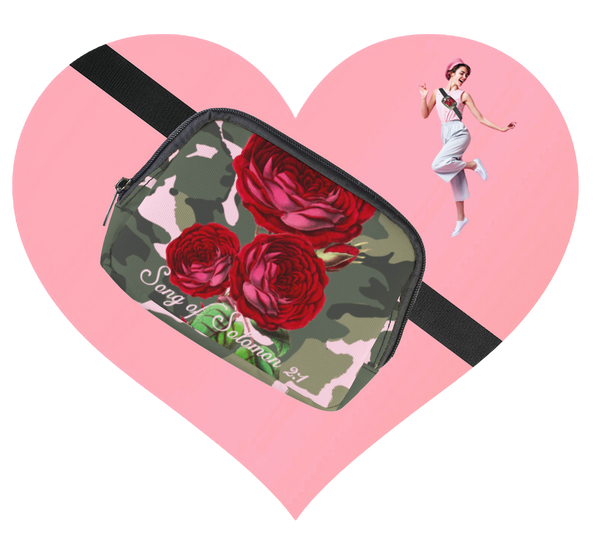 ♥ROSES AND CAMOUFLAGE BELT BAG