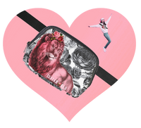 ♥LION WITH ROSES BIBLE VERSE BELT BAG