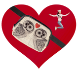 ♥OWL LOVERS ANTIQUE BOOK PAGE BELT BAG