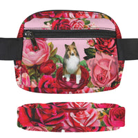 ♥PERSONALIZED PERSON OR PET PHOTO ROSES BELT BAG