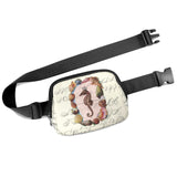 ♥SEAHORSE SWIMMING AMONG ANTIQUE LETTERS BELT BAG