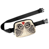 ♥OWL LOVERS ANTIQUE BOOK PAGE BELT BAG